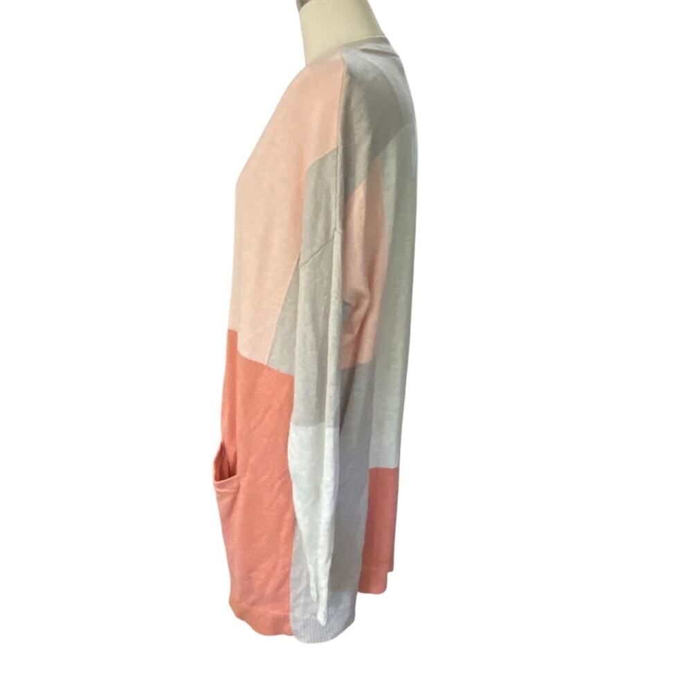 J. Jill Multicolor Color-Block One-Button Longlin… - image 3